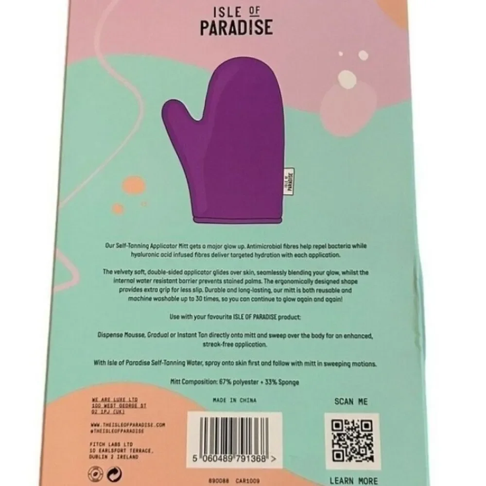 Isle of Paradise Vegan Self Tan Applicator Sunless Tanning Mitt